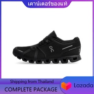 ของแท้อย่างเป็นทางการ On Running Cloud 5 All Black Sneakers 59.98986 รองเท้าผ้าใบผู้ชาย รองเท้าผ้าใบ