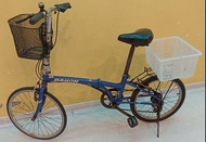 Dahon 20吋,6段速,摺合摺疊單車,可摺單車 Folding bike, 車後貨架,baskets前後單車籃, bell車鈴.