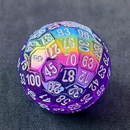 Bescon Dazzling Purple 100 Sided Dice, Game Dice D100, Polyhedral Solid 100 Sides Dice 45MM in Diame