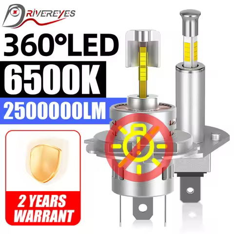 360 H1 LED Light 2500000LM 12V 24V 1: 1 Size H4 H7 H1 H11 H8 9005 9006 HB3 HB4 9012 HIR2 3D CSP 2x C