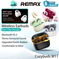 Remax Cozybuds W11 Wireless Earbuds Sport Clip-On Earphone HiFi Stereo Ear Clip Headphone Remax Blue