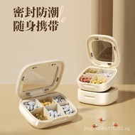 Portable Medicine Box Seven Days a Week Medicine Compartment Box Elderly Medicine Reminder Box Portable Pill Box Points Pill Box