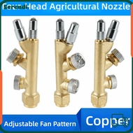 SERENDI Agriculture Spray Nozzle, Copper 4 Nozzles Atomizing Sprayer Nozzle, Atomizer Adjustable Fan