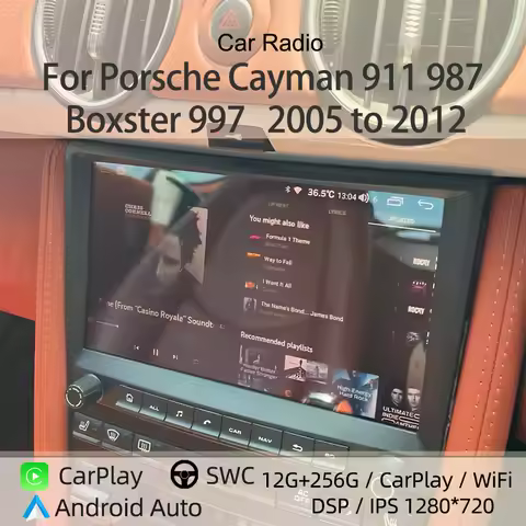 8" Car Radio For Porsche Cayman 911 987 Boxster 997 2005 to 2012 CarPlay Android Auto 4G WiFi GPS RD