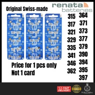 Renata Battery Watch Battery Renata 315/ 317/ 321/ 329/ 335/ 341/ 346/ 362/ 364/ 371/ 373/ 377/ 379/