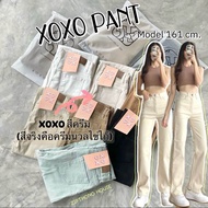 𝟮𝟬𝗭𝗢𝗡𝗘-XO1กางเกงยีนส์ผ้าสี ทรงกระบอกกลางสลิม ป้ายxoxo