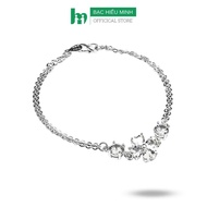 Lắc Tay Nữ Cỏ 4 Lá May Mắn Bạc Hiểu Minh LTU482W