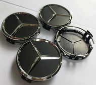 ส่งจากไทยสีดำด้าน NEW 4 ฝา ฝาครอบดุมล้อ Mercedes Benz เบนซ์ AMG ฝาครอบล้อ ดุม ดุมล้อ ดุมแม็ก แม็ก ฝา