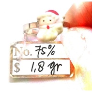 Cincin Bayi Anak Sinterklaas Emas Putih 75% berat 1,8 gr