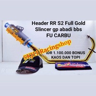 Knalpot Racing SJ88 Satria FU Karbu Fullset Header Gold GP Abadi