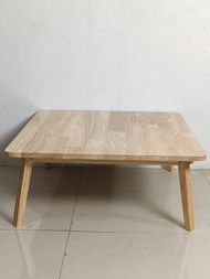 T07 โต๊ะญี่ปุ่นจัตุรัส (ลบมุม)70*70*28 Cm. แบบไม้จ๊อย