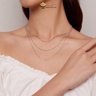 Women's S925 Silver Necklace with 3in1 Pattern, Dynamic Personality Fashion Style - Amooi Silver ADH