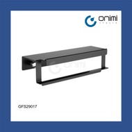 Onimi Italia - Black Single Flat Shelf with Hand Towel Rail / Bathroom Shelf / Toilet Organizer home