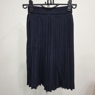 MA 28/1 Pleated Skirt (Navy Blue) Size W22-28 W24 Inches Second Hand