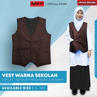 Indah Pesona School Uniform Vest - Chocolate - Size S-6XL