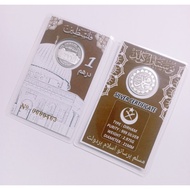 1 dirham Palestin V2.0 silver Perak 999 card certificate