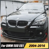 3Pcs Car Front Bumper Lip Splitter Spoile Diffuser ABS Body Kits Cover For BMW 5 Series E60 E61 525i
