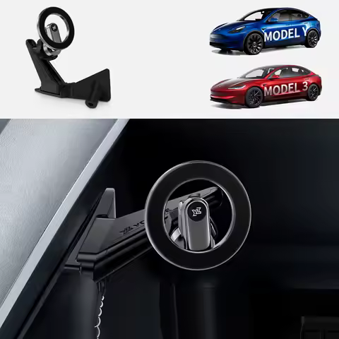 YZ For Tesla Model 3 Y Highland Juniper Door Handle Magnetic Car Phone Holder 360 Degree Rotation Me