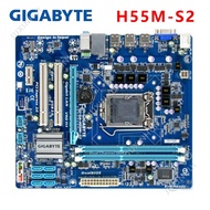In stock original motherboard gigabyte GA-H55M-S2  / S2H LGA 1156 DDR3 8GB i3 i5 i7 H55 desktop moth