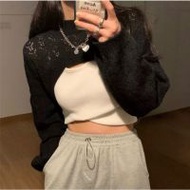 SUETERKU OUTER RAJUT YURA BALON CROP TOP OVERSIZE