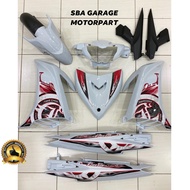 COVERSET HONG LEONG YAMAHA HLY VELOZI LC LC135 V2 V3 V4 V6 PUTIH BATIK MERAH SMOKE STRIPE SIAP TAMPA