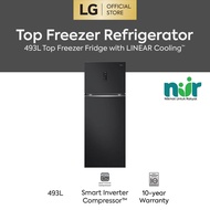 493L Top Freezer Fridge in Essence Matt Black