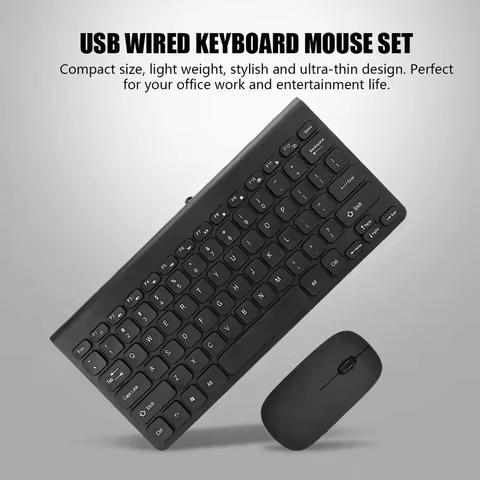 Ultra Thin USB Wired Keyboard Optical Mouse Mice Set Combo for PC Laptop keyboard mouse keyboard mou