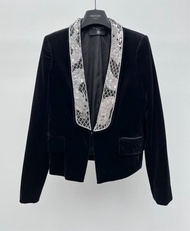 正品⭐️Balmain 刺繡天鵝絨西裝外套