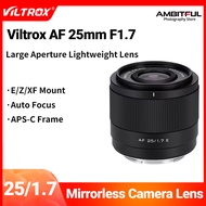 Viltrox 25mm F1.7 Lens Fixed Focus Large Aperture Custom Lightweight Autofocus Lens For Sony E Nikon