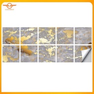 [CloudsMiles] Tiles Sticker Golden Marble Pattern Tiles Sticker Kitchen Backsplash