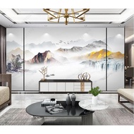 European Style TV Background Wallpaper Simple Light Luxury Marble Pattern Wallpaper Living Room Atmo