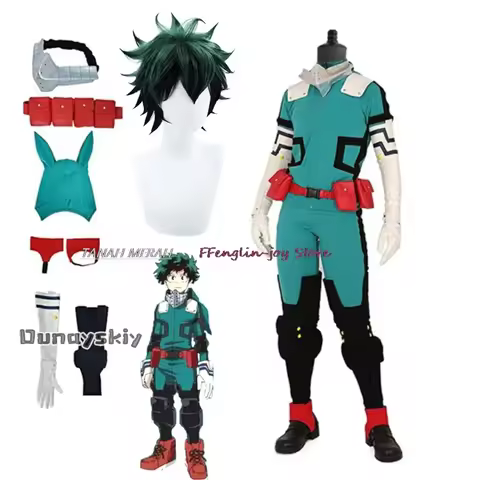 Anime My Hero School Cosplay Midoriya Izuku Cosplay Deku Battle Cosplay Costume Unisex Costume Set H