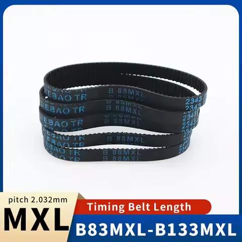 MXL Timing Belt B83MXL-B133MXL MXL Belt Pitch=2.032mm Belt Width 5mm 6mm 10mm 13mm for DIY CNC 3D Ma