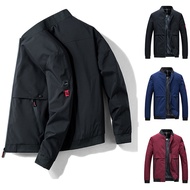 【SALE】jaket Lelaki Men's Good Quality Waterproof Jacket Collar Casual Fashion Fit Bomber Jacket