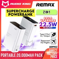 REMAX Powerbank 20000 mAh Fast VOOC Laptop Charging 65W Type C Output 20000mAh USB Original AKRPP653