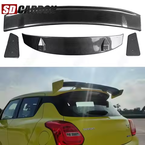 For 2018-2023 Suzuki Swift Sport ZC33S Carbon Fiber spoiler Tailgate Rear Cover Spoiler Wing Car Sty