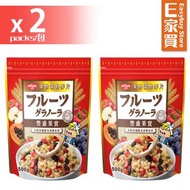 日清營養早餐穀物麥片(豐盛果實味)500g x 2【香港行貨】(即沖即食 素食 麥片 健康飲品 營養 代餐 早餐 點心 膳食纖維 促進腸道健康 豐富水果)