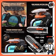 TOMBOL MEMO AK-06 Mobile GAMING Trigger L1 R1 L2 R2 Six Fingers Mode Grade eSport Trigger Six Finger