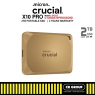 Crucial X10 Pro External Portable SSD (Gold Color) - 2TB/4TB (5Yrs Crucial Warranty)