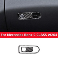 :{-- “กล่องคาร์บอนไฟเบอร์จับสวิตช์แผงปุ่มรถแข่งสติกเกอร์ตกแต่งภายในสำหรับ Mercedes Benz C CLASS W204 2007-2014อุปกรณ์เสริมรถยนต์