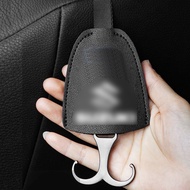 2PCS Suzuki Logo Hanger Hook Leather Cover Interior Accessories 汽车挂钩 Ertiga Swift