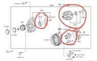 （無現貨需預訂，請勿下標lexus 05-12 IS250 正廠 發電機 整理套件 碳刷、培零、跟軸承(無現貨需預定)