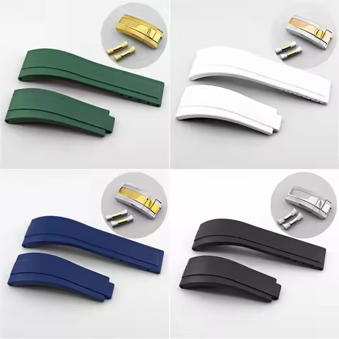 20mm FKM Fluororubber Watchband For Submariner GMT For Rolex Strap Daytona Yacht-Master Bracelets Sp