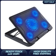 ReadyStock-Laptop Cooler 5 Fans Laptop Cooling Pad 2 USB Port for 14/15.6 Inch Gaming Laptop Cooler 