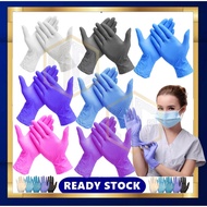 Disposable Nitrile Hand Glove (100pcs) / Black Rubber Glove / Black Latex Gloves / Sarung tangan getah/ Sarung tangan