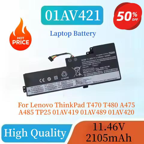 High Quality 01AV421 11.46V 2105mAh Laptop Battery For Lenovo ThinkPad T470 T480 A475 A485 01AV419 0
