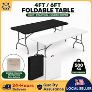 WTHB 4FT 6FT Foldable Banquet Table Event Catering Hall Buffet Heavy Duty Exhibition Dining Outdoor 