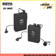 BOYA BY-WM5 Wireless Dynamic Lavalier Lapel Microphone System for DSLR Camera Camcorders Conference