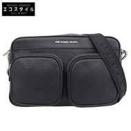 Michael Kors Hanover 女士黑色真皮斜背包