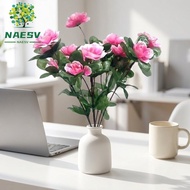 NAESV Artificial Azalea Flowers Branches, Fake Flowers Simulation Plant Simulation Azalea Floral, Re